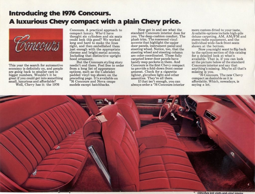 1975 Chevrolet Nova and Concours Brochure Page 5
